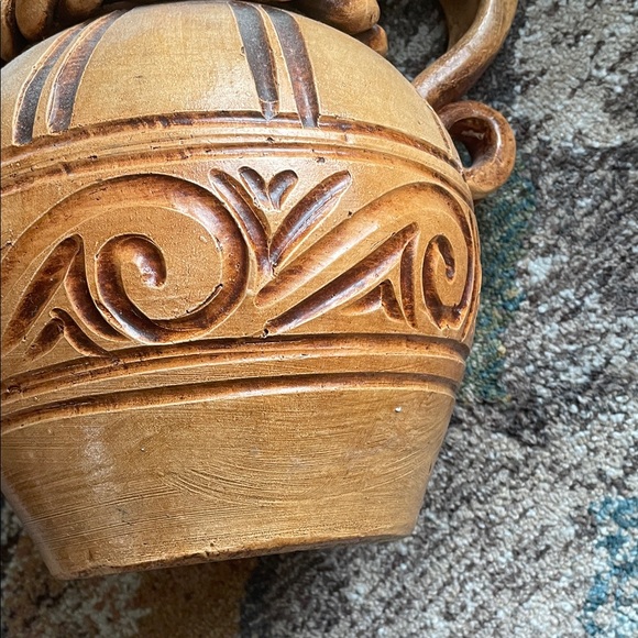 Rustic Tan Ceramic Pitcher - Picture 3 of 4